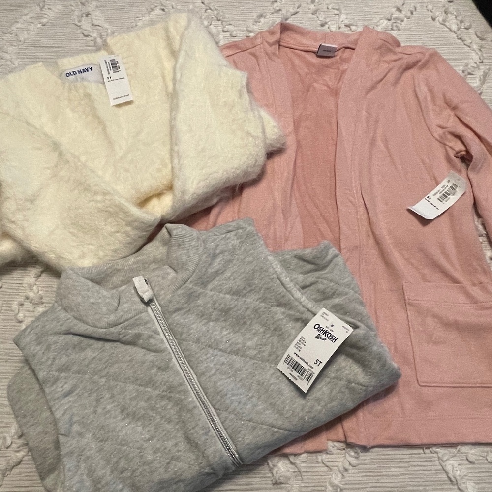 NWT Girls 5T sweaters and vest
